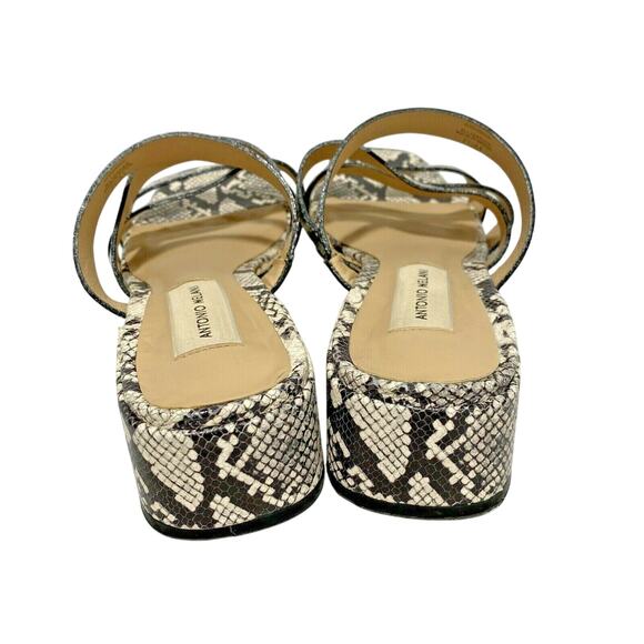 Antonio Melani "Cosgrove" strappy sandals lizard print leather uppers US 7.5M - Picture 5 of 10